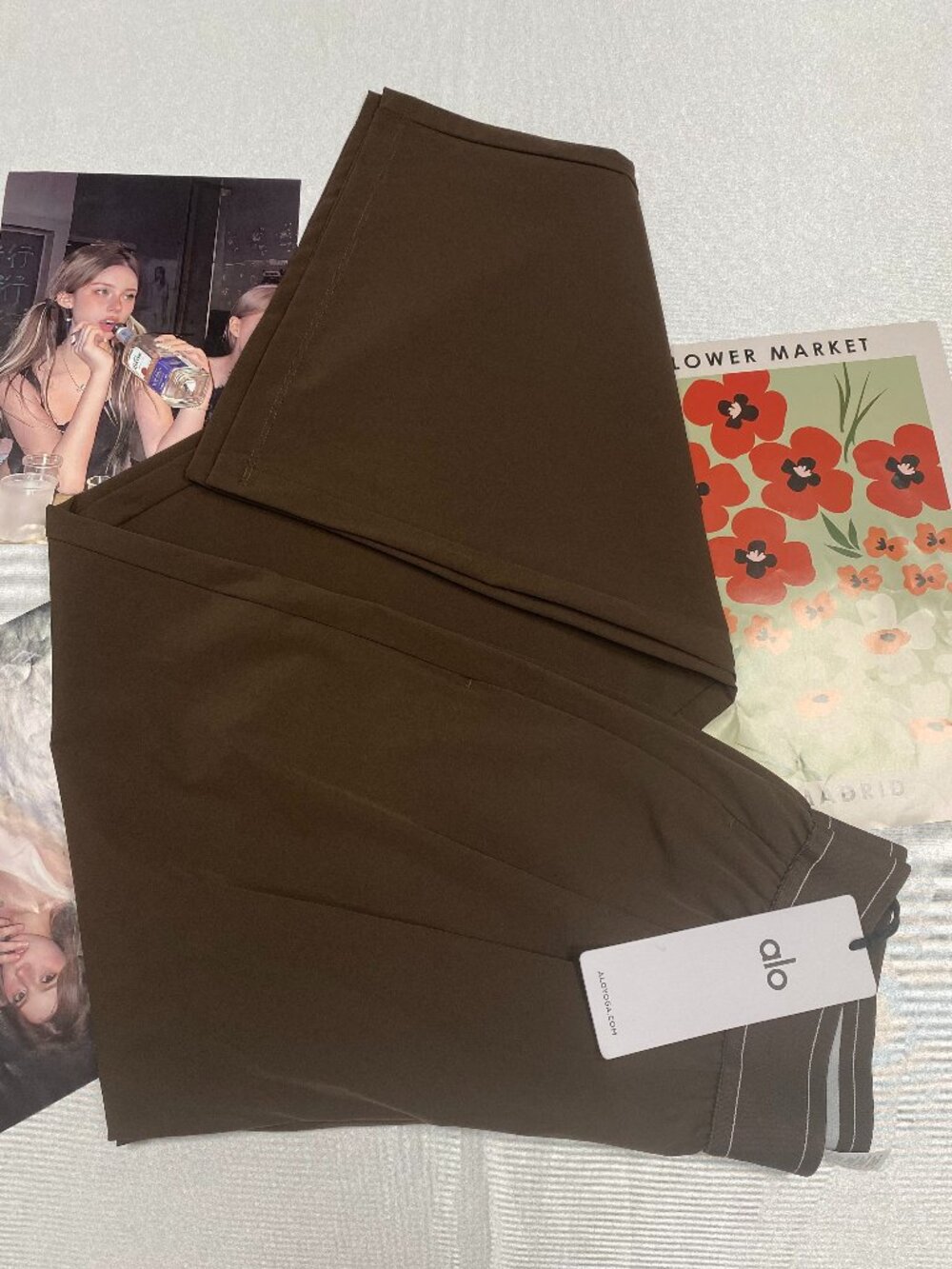 ALO Yoga Brand New☕Espresso Suit Up Trouser Wide Leg 30" Inseam - Picture 4 of 8